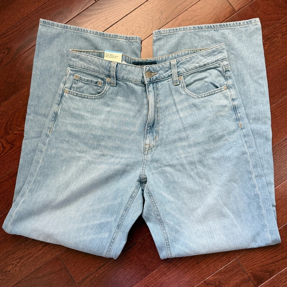 Aeropostale Blue Denim High Rise Wide Leg Jeans Women’s Size 10 NWT - Picture 2 of 5
